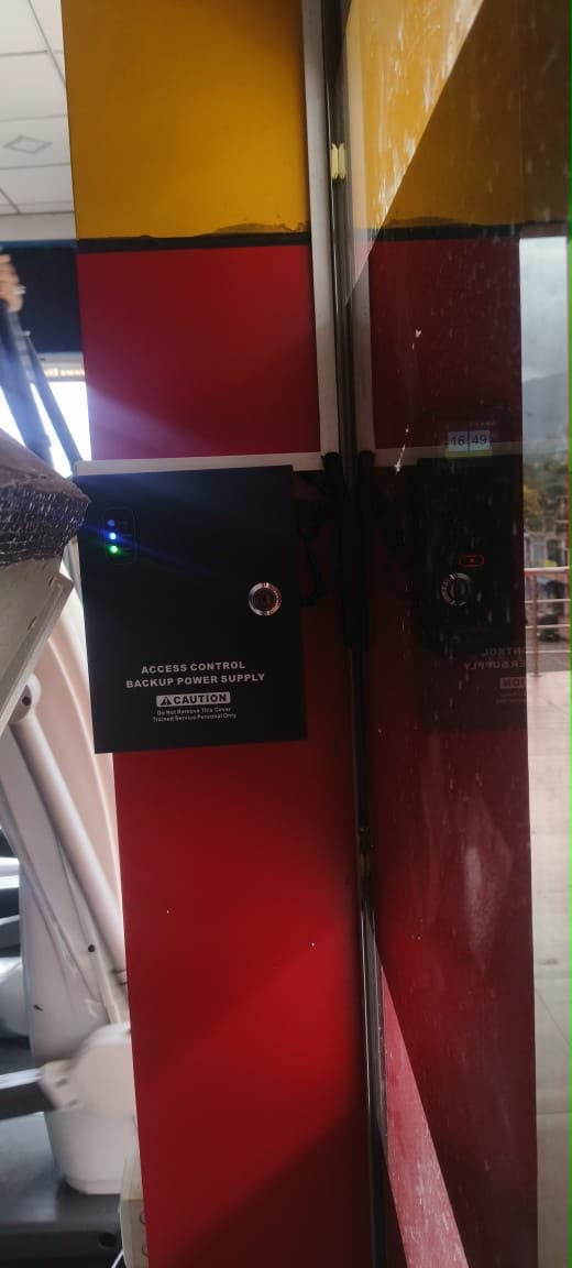 Power supply installed beside the door